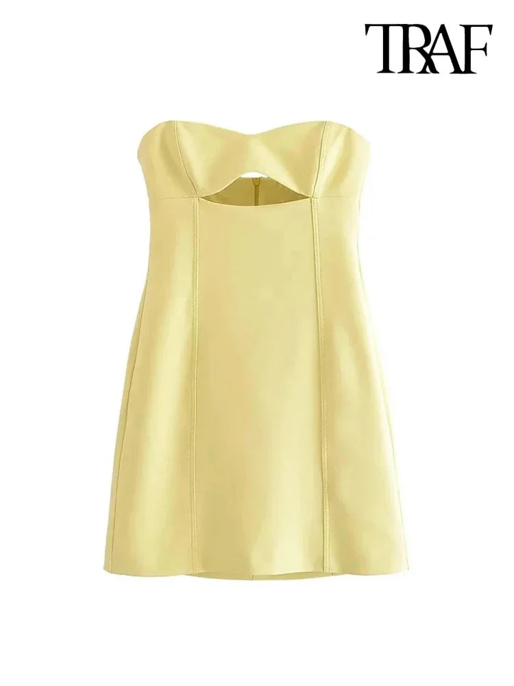 Vestido Curto Feminino sem Alças